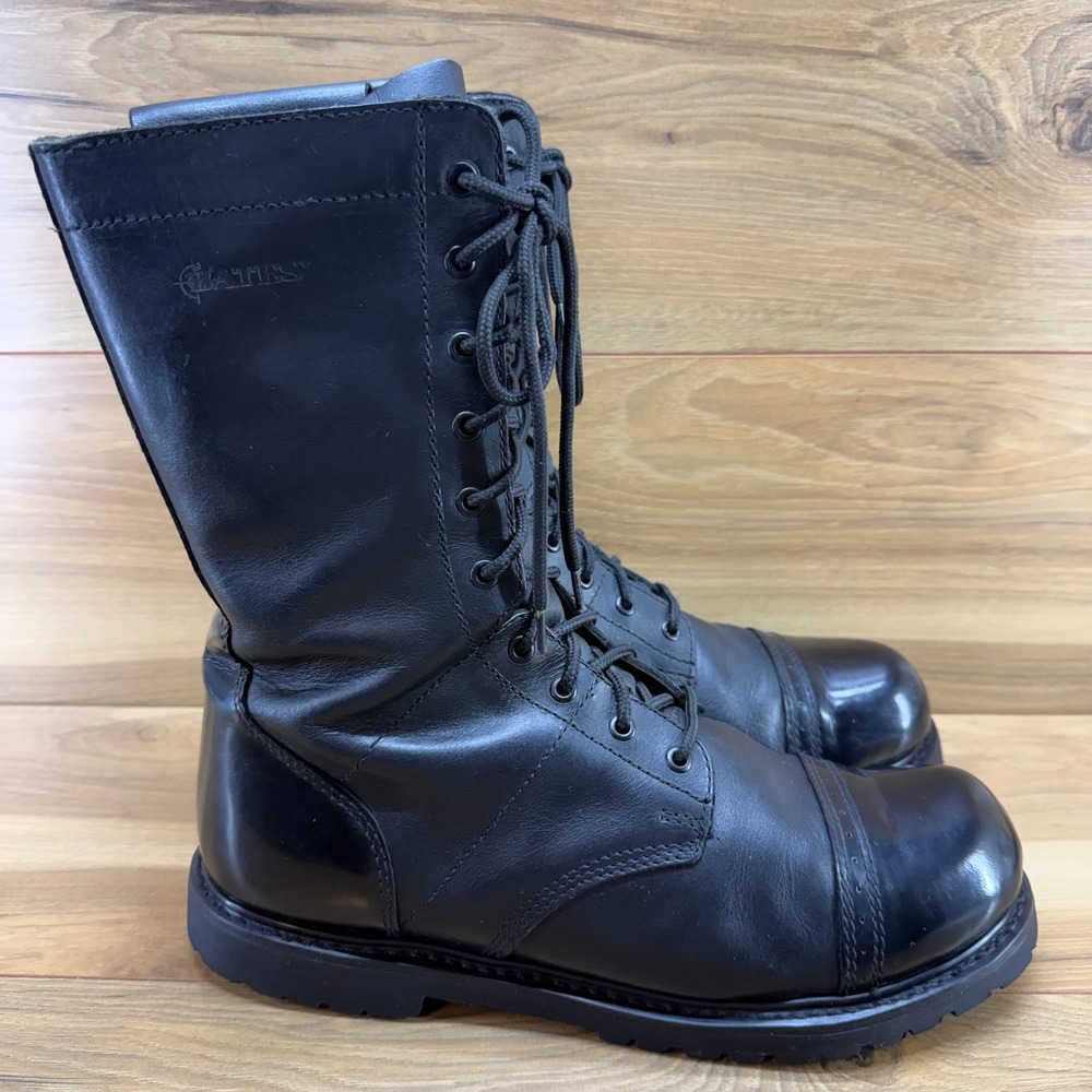 BATES 11" Paratrooper Side Zip Boot Mens 13 M Black Cap Toe Combat Jump Tactical